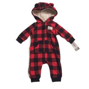 🆕 Carters 3 month  NWT fleece zip onesie